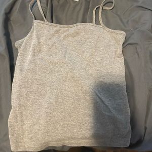 Gray Spaghetti Strap Tank Top